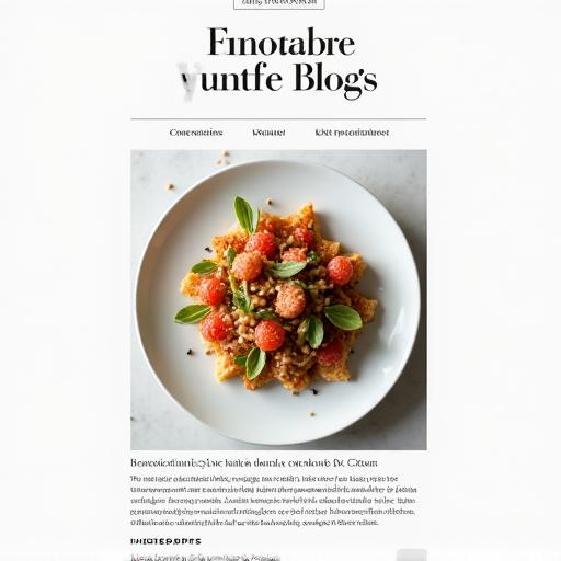 A minimalist food blog showing a recipe post with stunning photography.